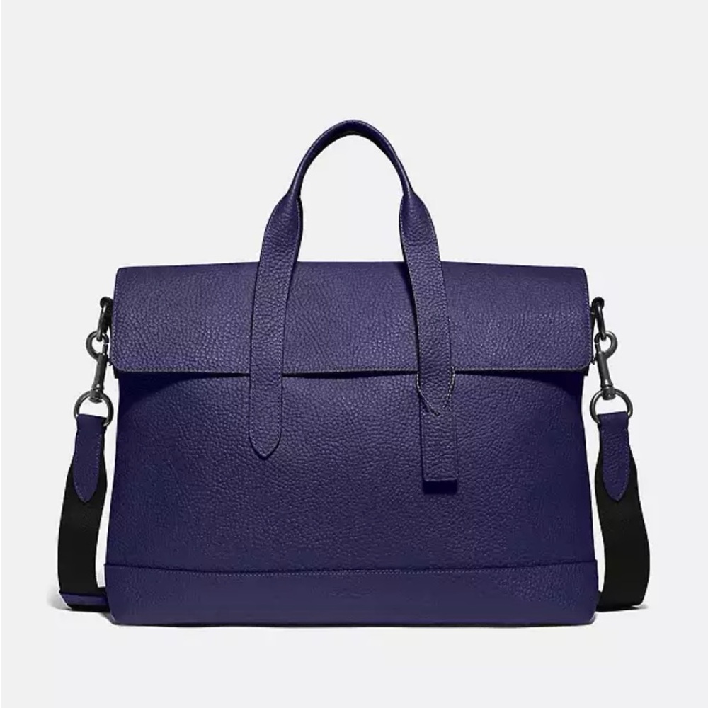 Coach Hamilton Pebbled Leather Laptop Work Bag